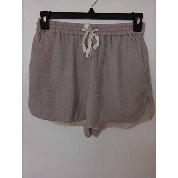 Wilfred Aritzia Cotton Spandex Casual Waffle Beige Shorts Women’s Size M - Picture 5 of 7